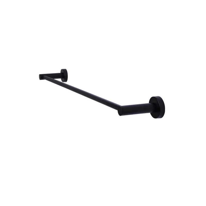 Meir Round Single Towel Rail 600mm - Black Matte - Image 3