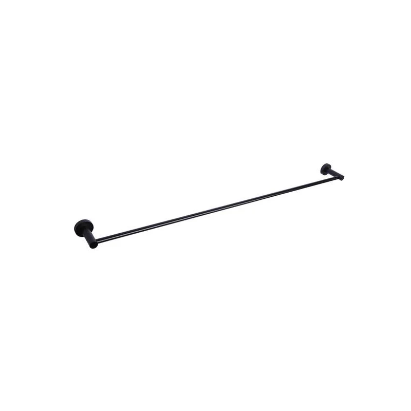 Meir Round Single Towel Rail - Black Matte - Image 3