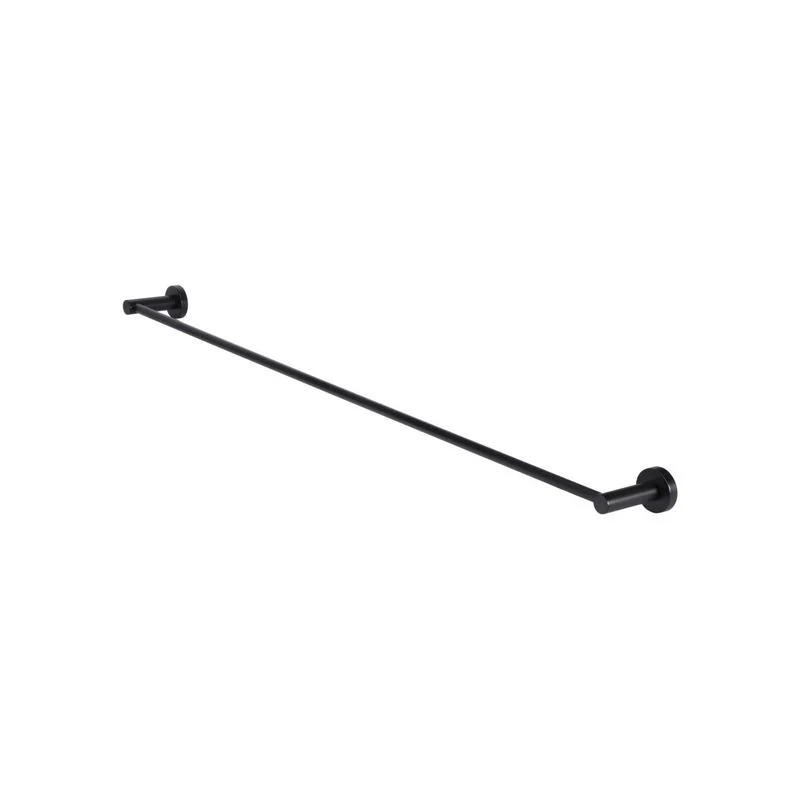 Meir Round Single Towel Rail - Black Matte - Image 5