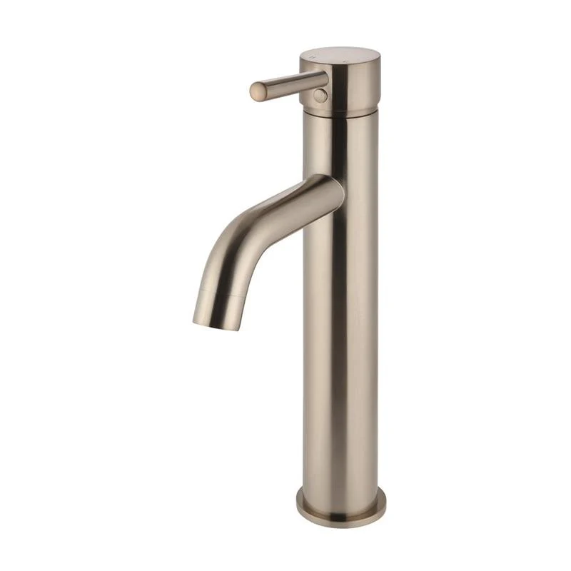 Meir Round Tall Basin Mixer Tap Curved - Champagne