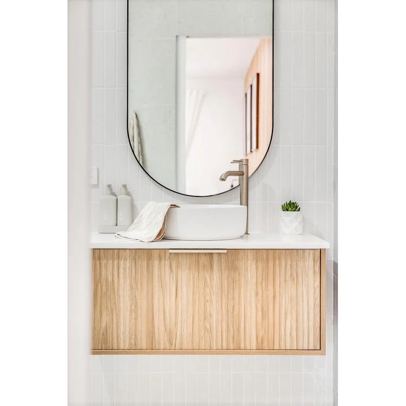 Meir Round Tall Basin Mixer Tap Curved - Champagne - Image 4