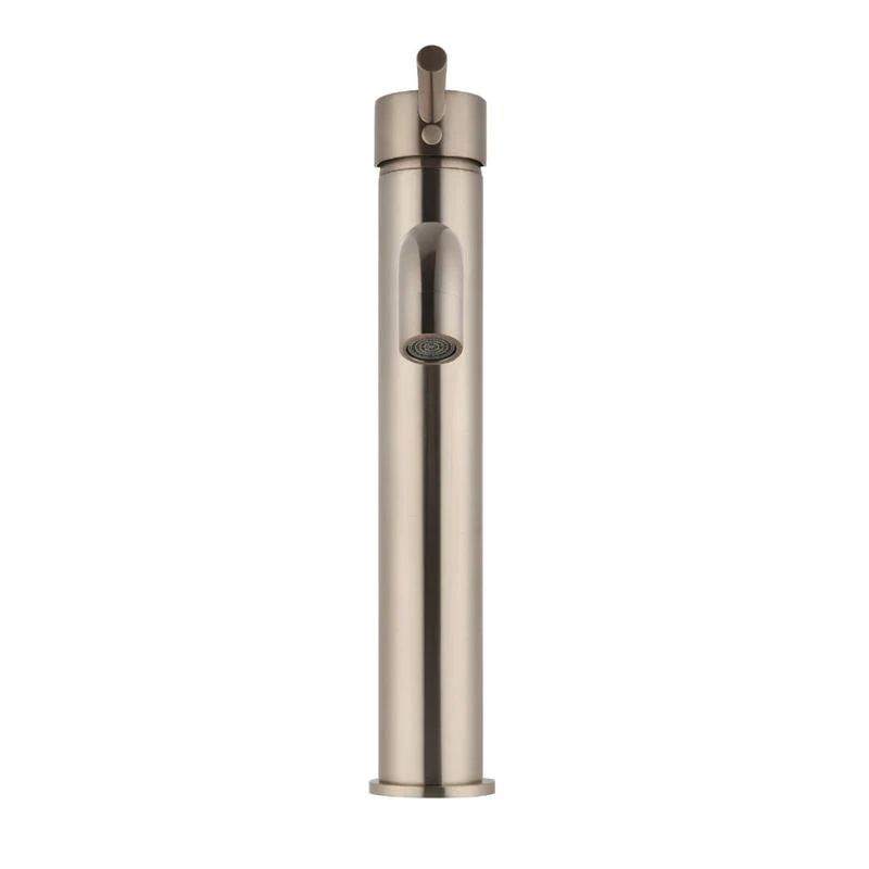 Meir Round Tall Basin Mixer Tap Curved - Champagne - Image 7