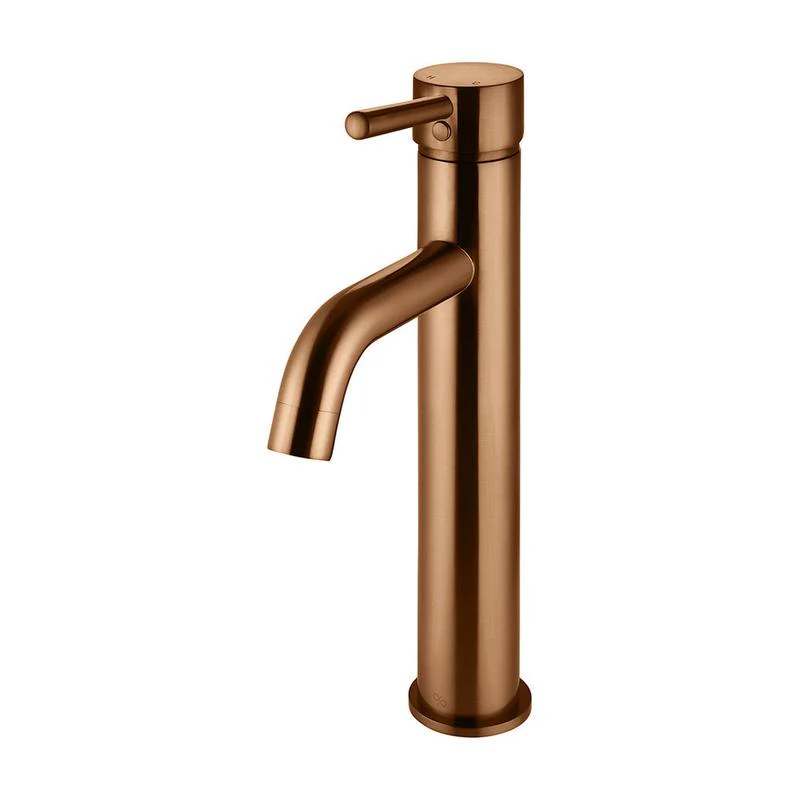 Meir Round Tall Basin Mixer Tap Curved - Lustre Bronze