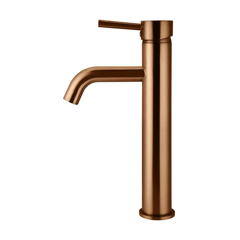 Meir Round Tall Basin Mixer Tap Curved - Lustre Bronze - Image 2