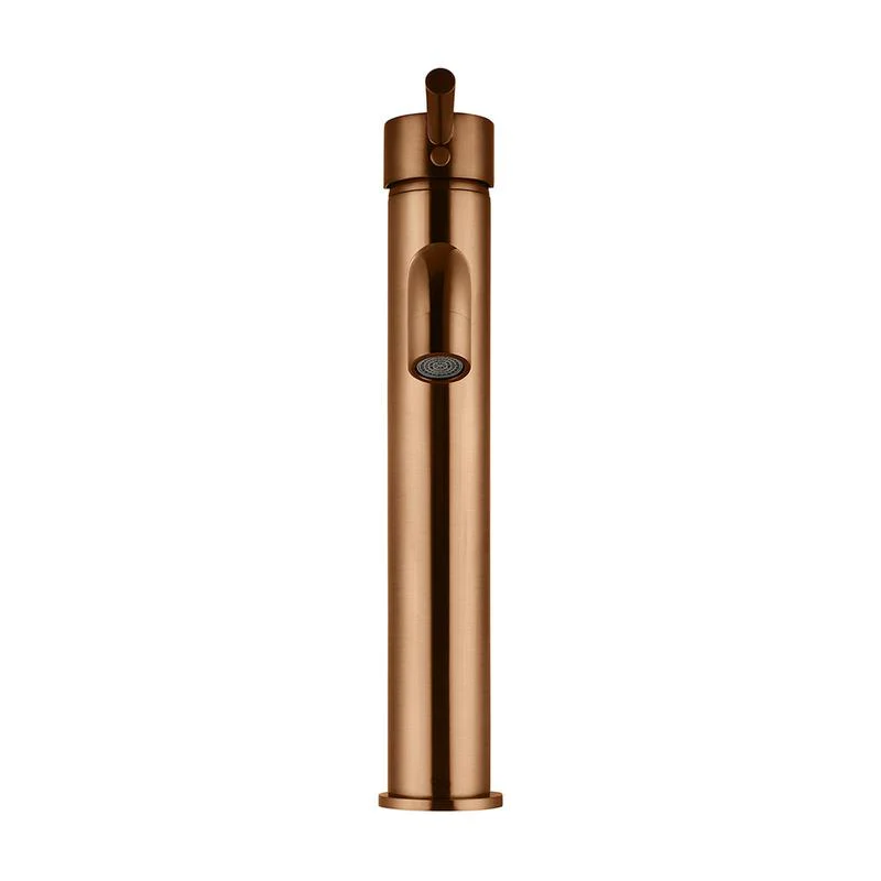 Meir Round Tall Basin Mixer Tap Curved - Lustre Bronze - Image 3