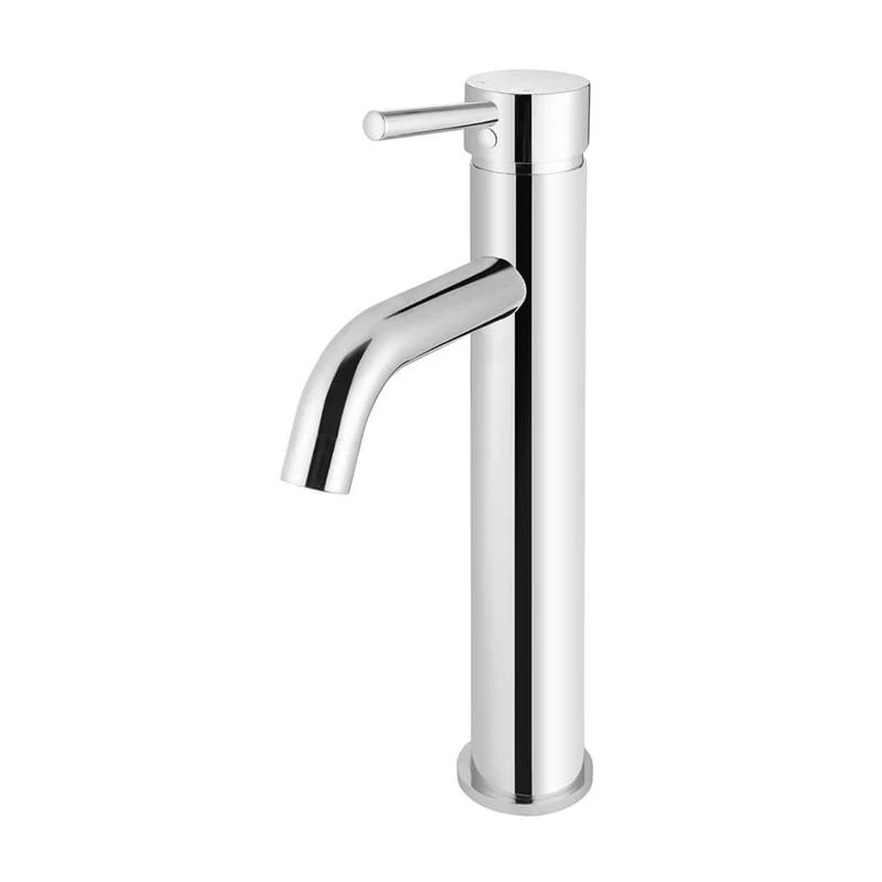 Meir Round Tall Basin Mixer Tap Curved - Polished Chrome