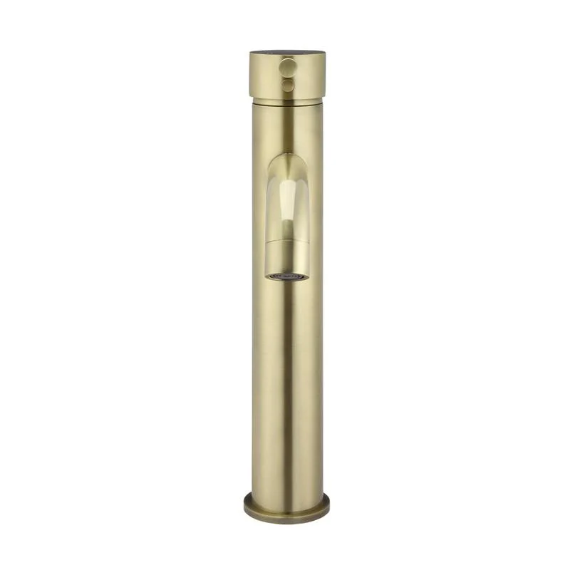 Meir Round Tall Curved Basin Mixer Tap - PVD Tiger Bronze - Image 3