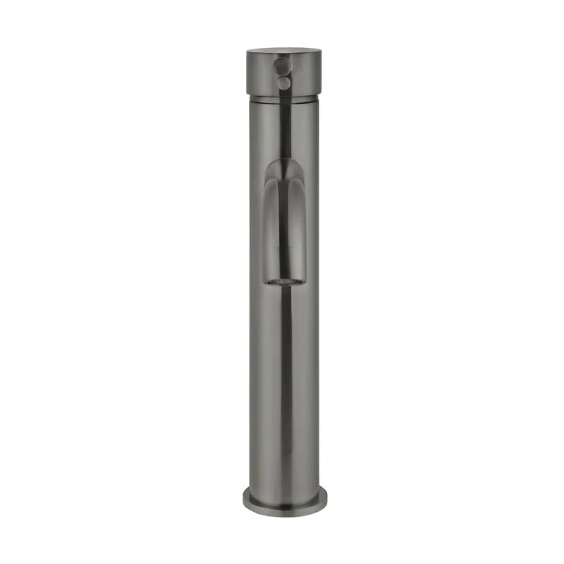 Meir Round Tall Curved Basin Mixer Tap - Shadow Gun Metal - Image 3