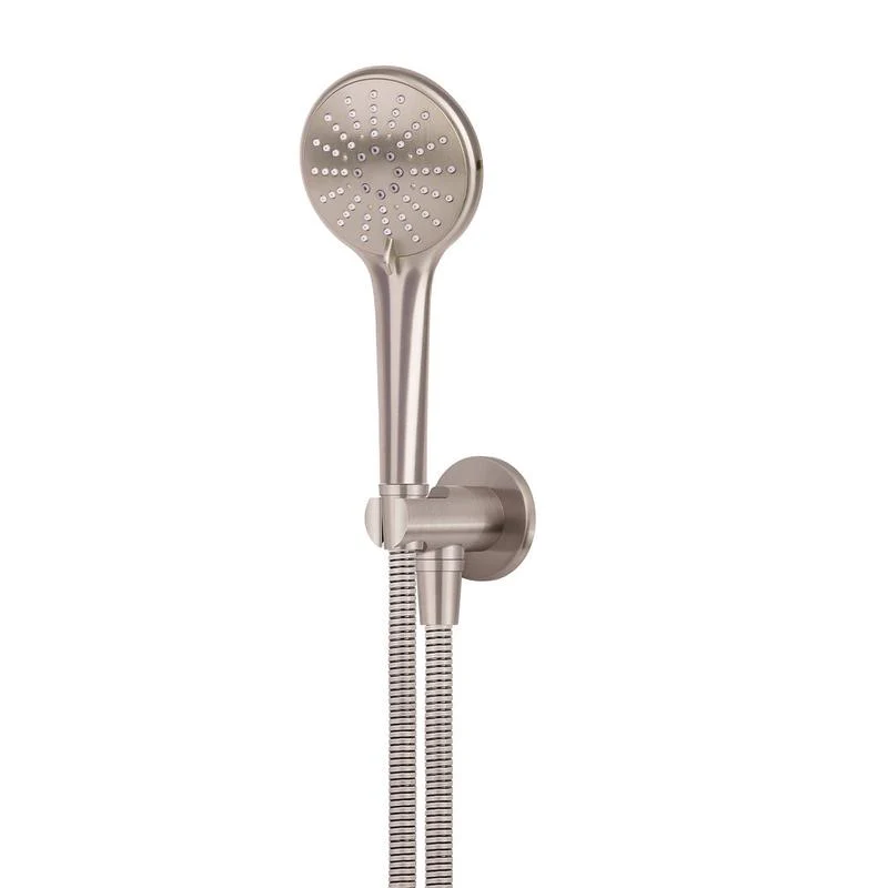 Meir Round Three Function Hand Shower on Fixed Bracket - Champagne
