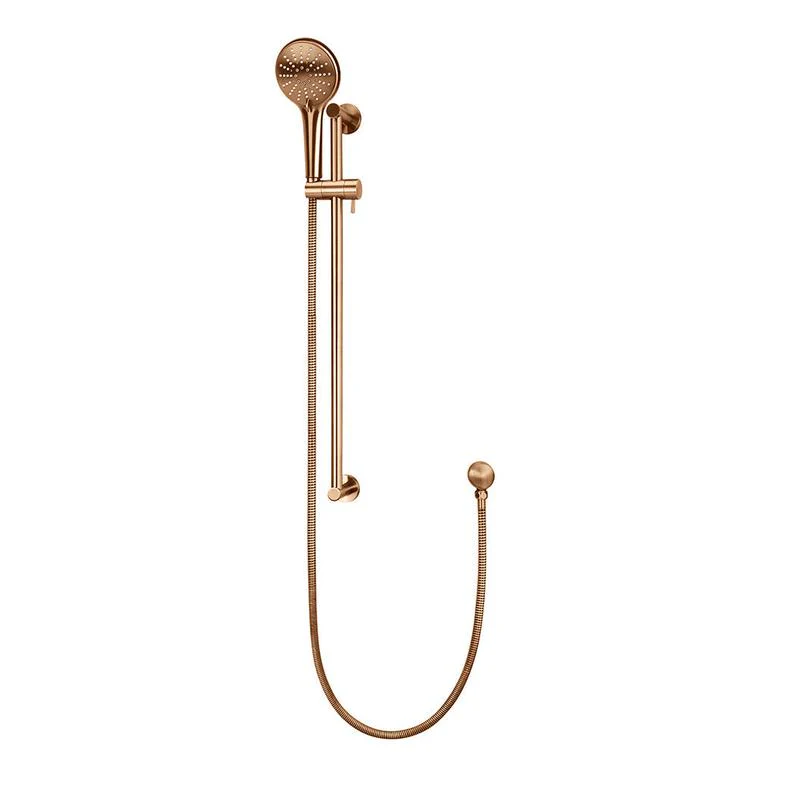 Meir Round Three Function Hand Shower on Rail Column - Lustre Bronze
