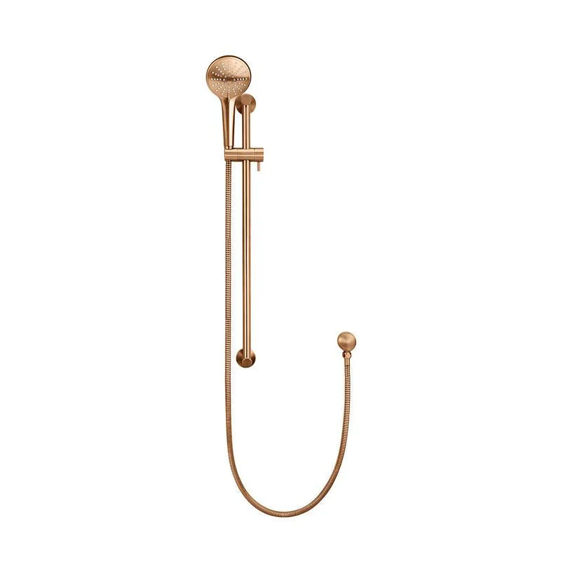 Meir Round Three Function Hand Shower on Rail Column - Lustre Bronze - Image 2