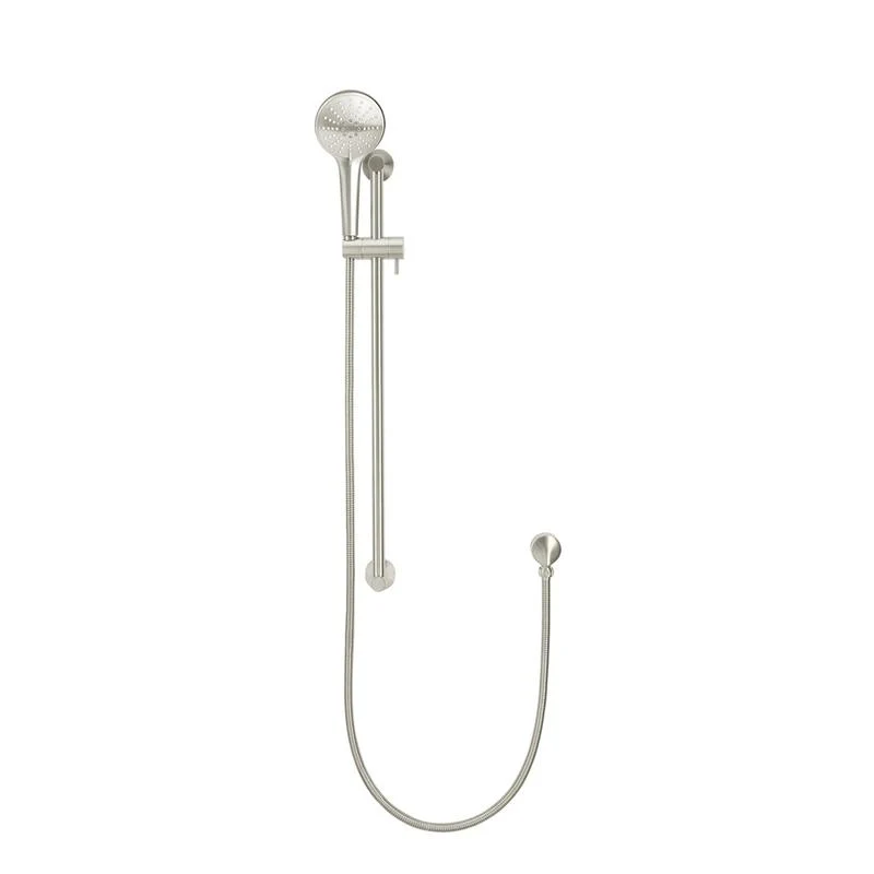 Meir Round Three Function Hand Shower on Rail Column - PVD Brushed Nickel - Image 2