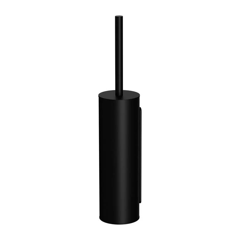 Meir Round Toilet Brush & Holder - Black Matte