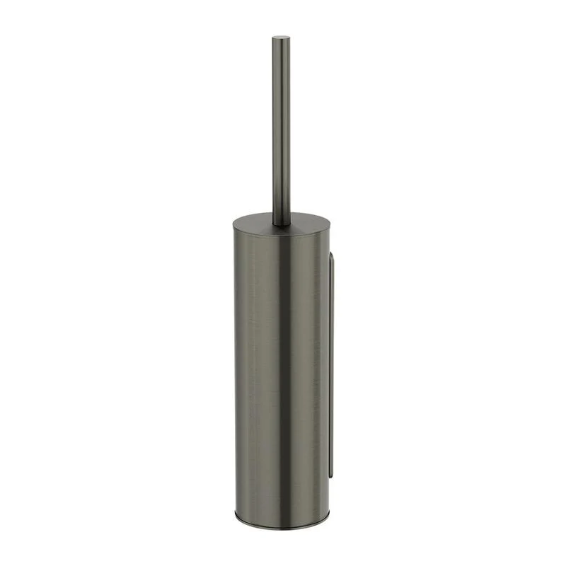 Meir Round Toilet Brush & Holder - Shadow Gun Metal