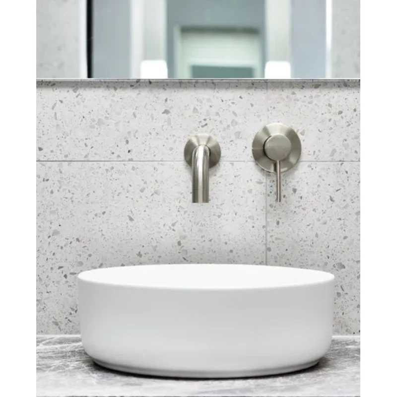 Meir Round Wall Mixer Paddle Handle Trim Kit (In-wall Body Not Included) - PVD Brushed Nickel - Image 5