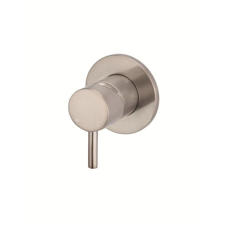 Meir Round Wall Mixer Short Pinâ€“lever Trim Kit (In-wall Body Not Included) - Champagne