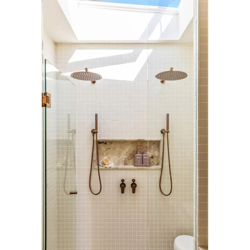 Meir Round Wall Shower Arm 400mm - Lustre Bronze - Image 3