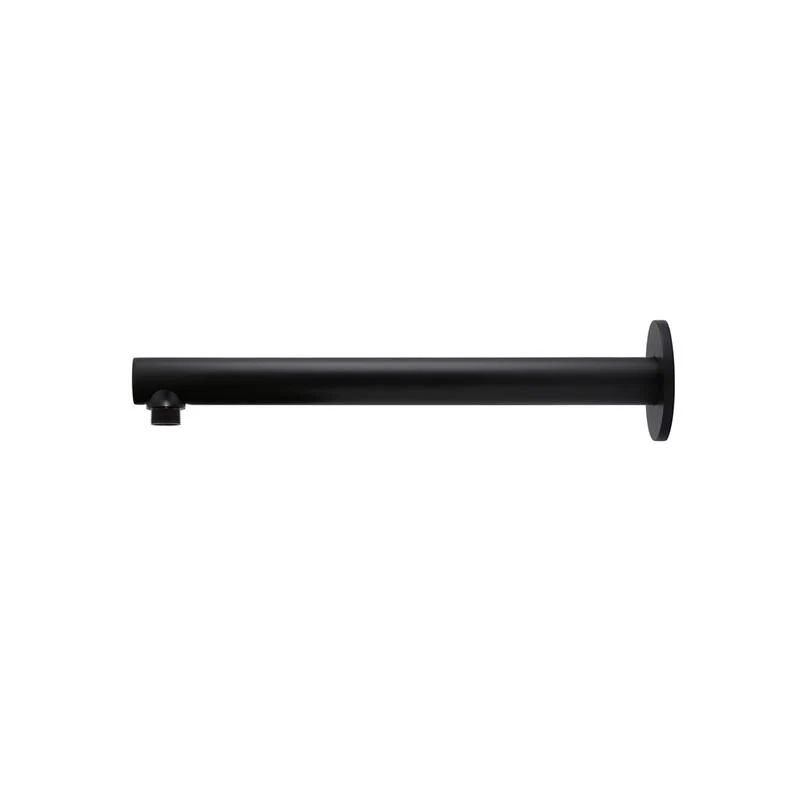 Meir Round Wall Shower Arm 400mm - Black Matte - Image 2