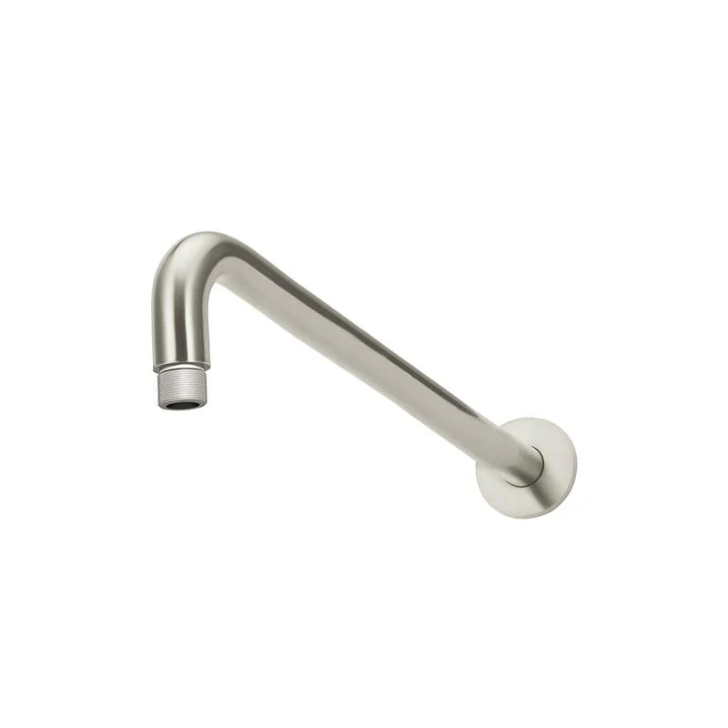 Meir Round Wall Shower Curved Arm 400mm - PVD Brushed Nickel