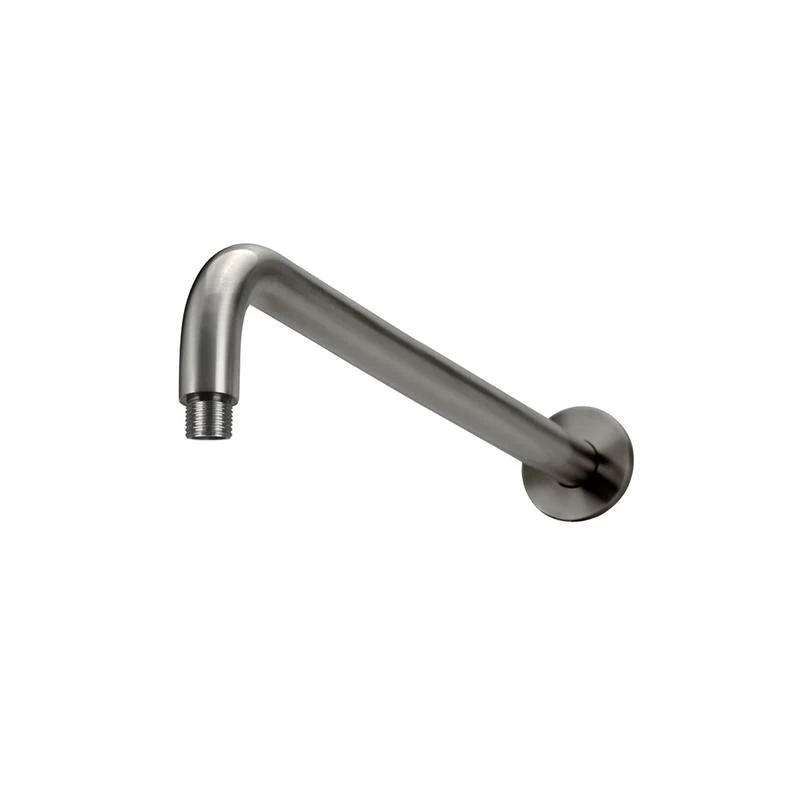 Meir Round Wall Shower Curved Arm 400mm - Shadow Gun Metal