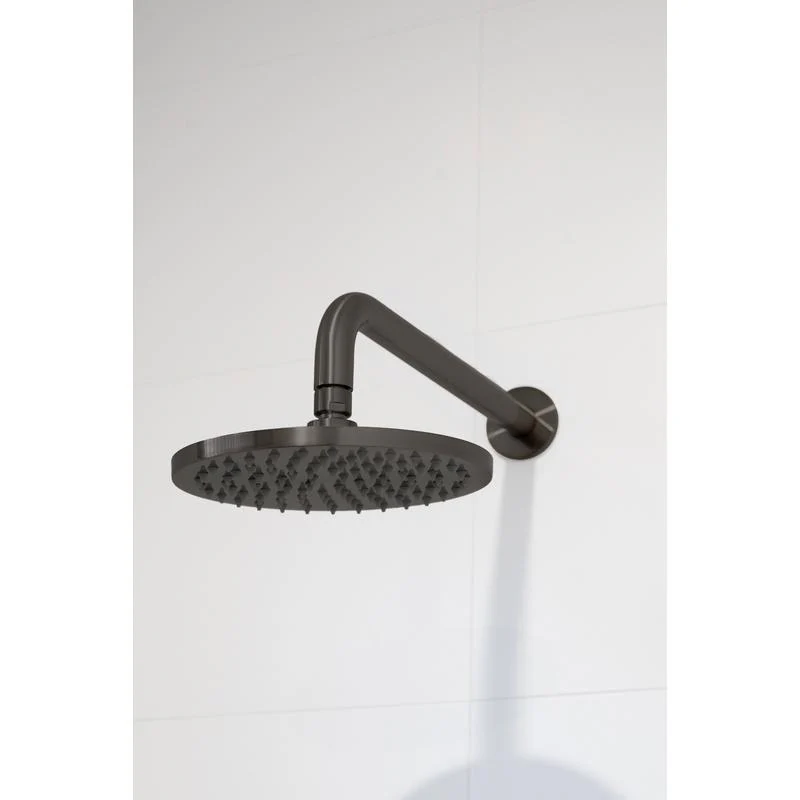 Meir Round Wall Shower Curved Arm 400mm - Shadow Gun Metal - Image 3