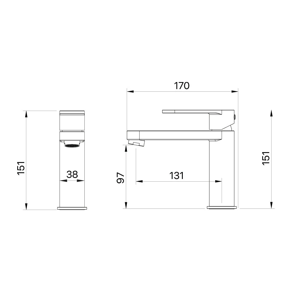 Mixx Saffron Basin Mixer - Chrome - Image 2