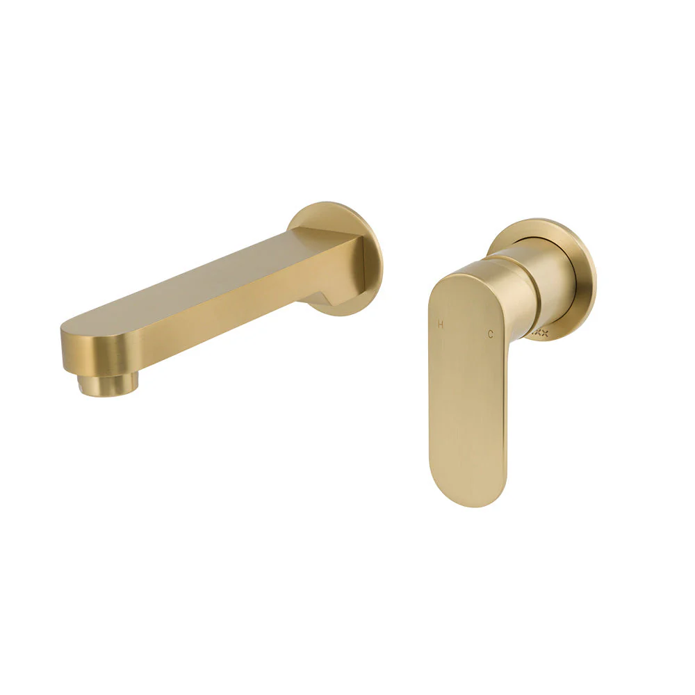 Mixx Saffron Dual Wall Plate Mixer - Brushed Gold