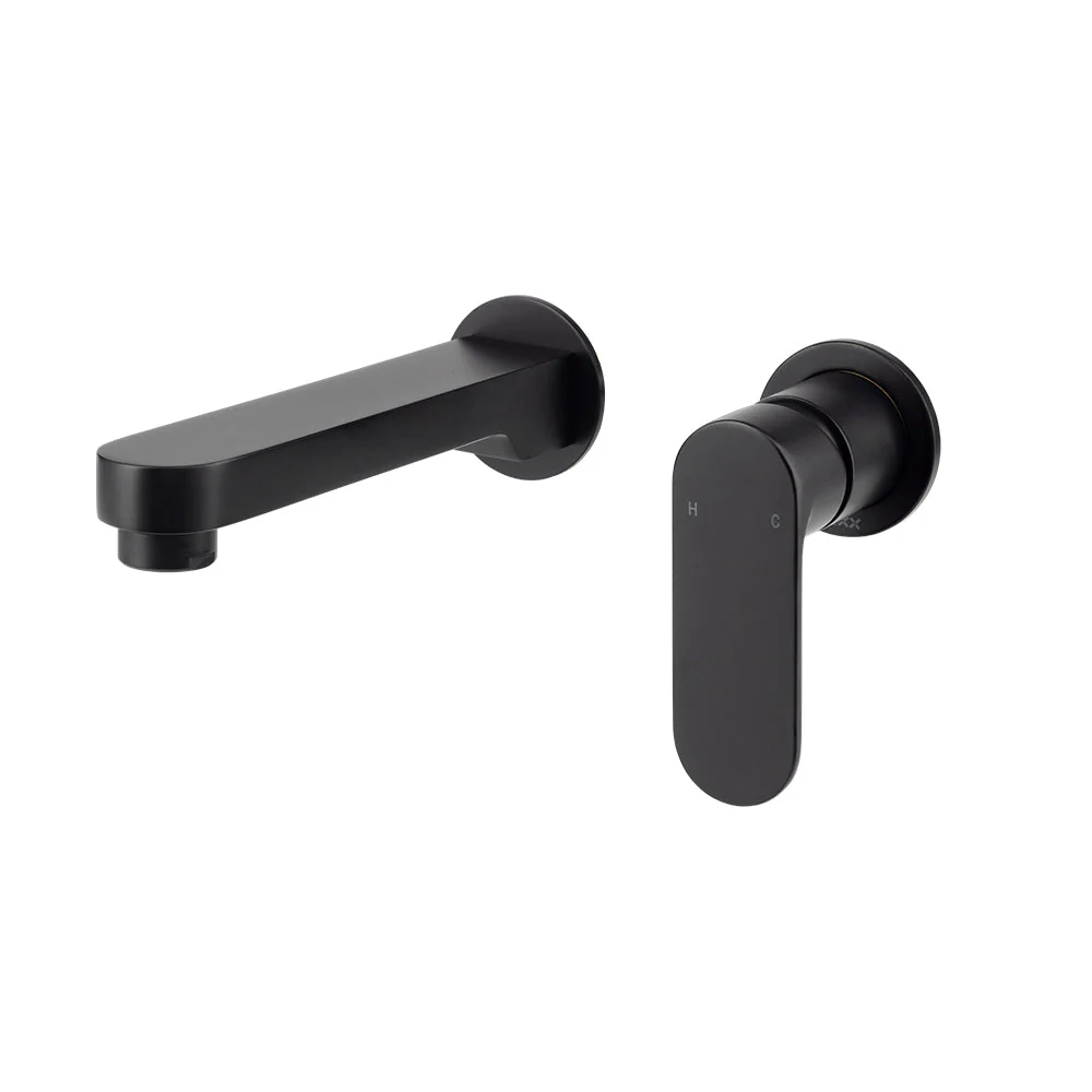 Mixx Saffron Dual Wall Plate Mixer Trim Kit - Matt Black