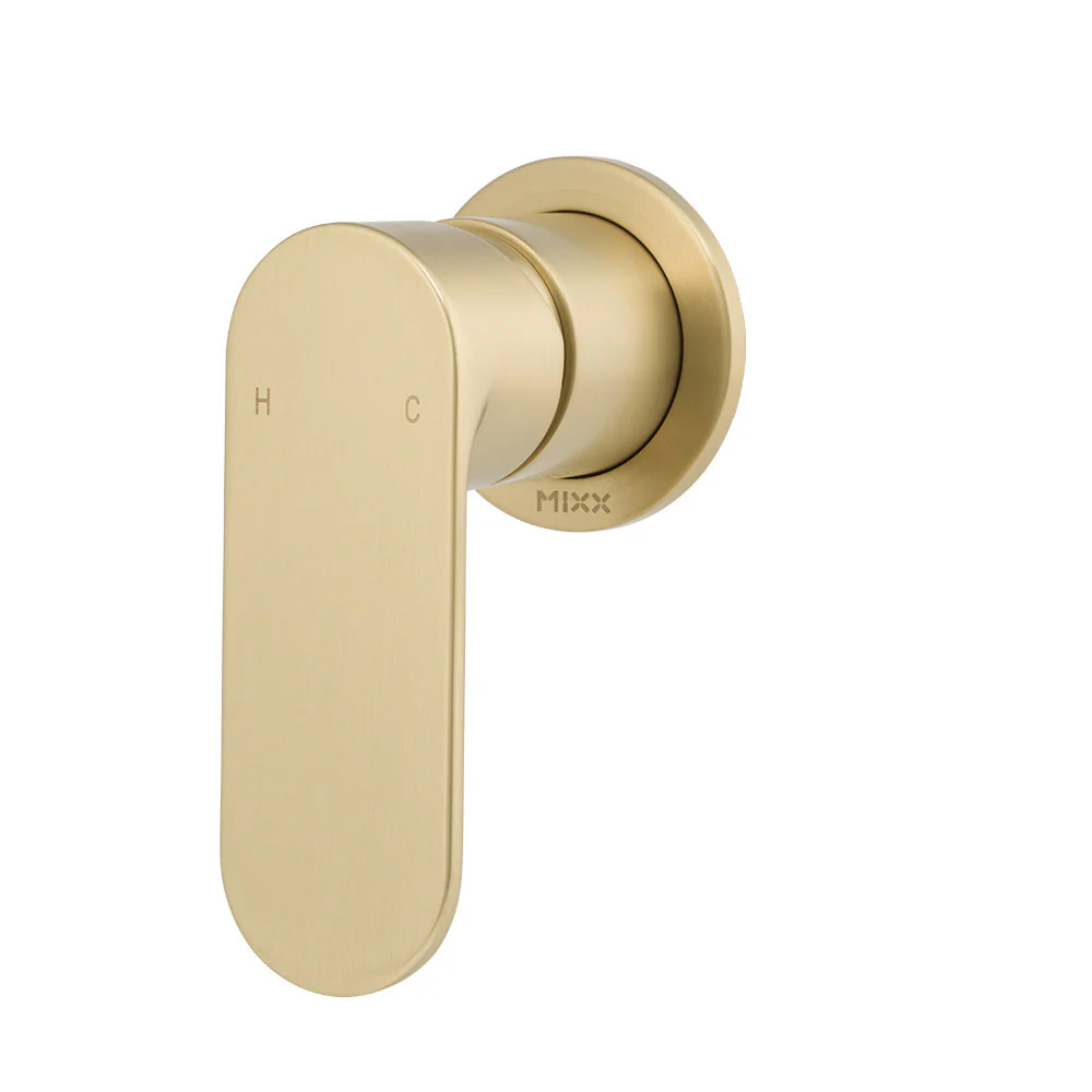 Mixx Saffron Shower Mixer (60mm Backplate) - Brushed Gold