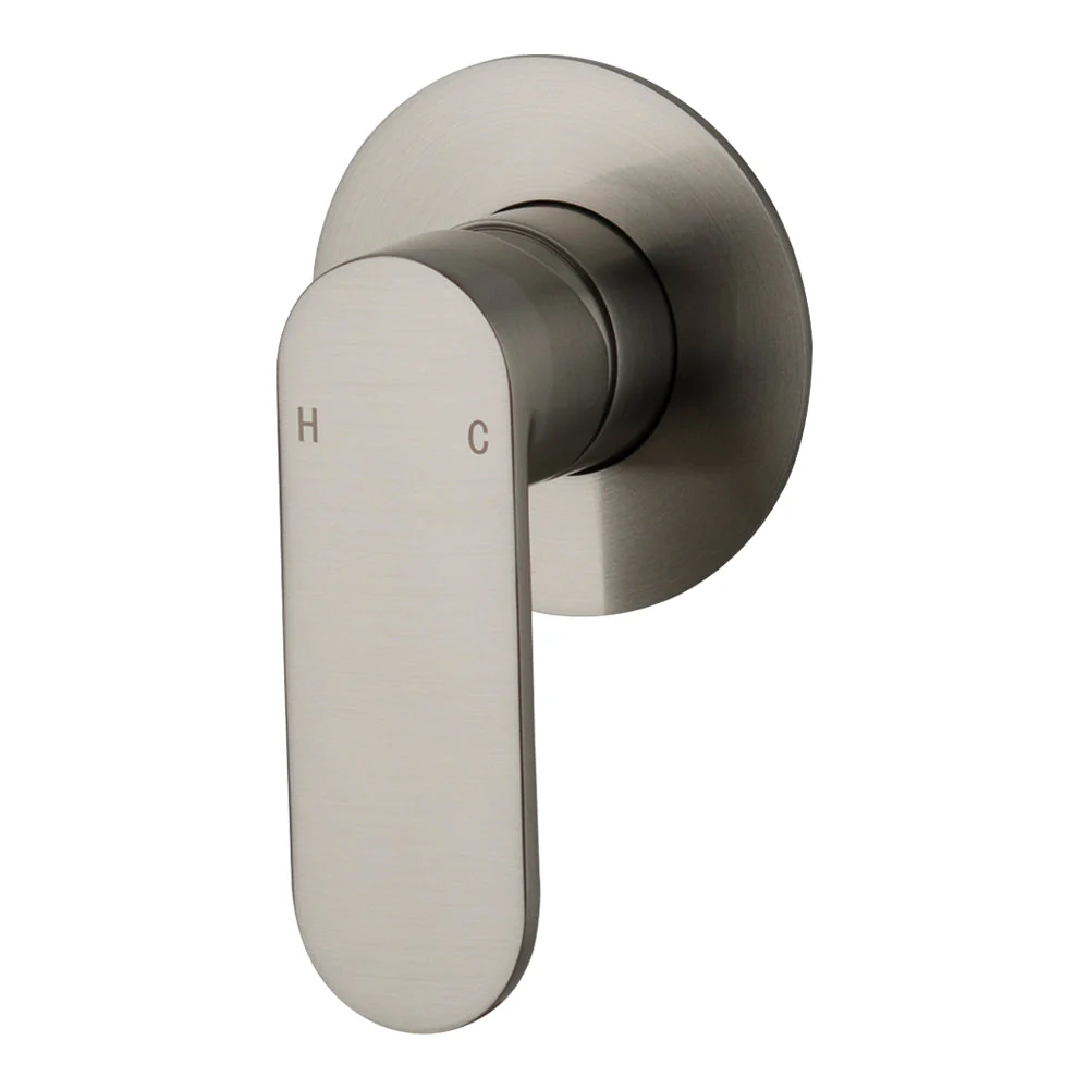 Mixx Saffron Shower Mixer Trim Kit (80mm Backplate) - Brushed Nickel