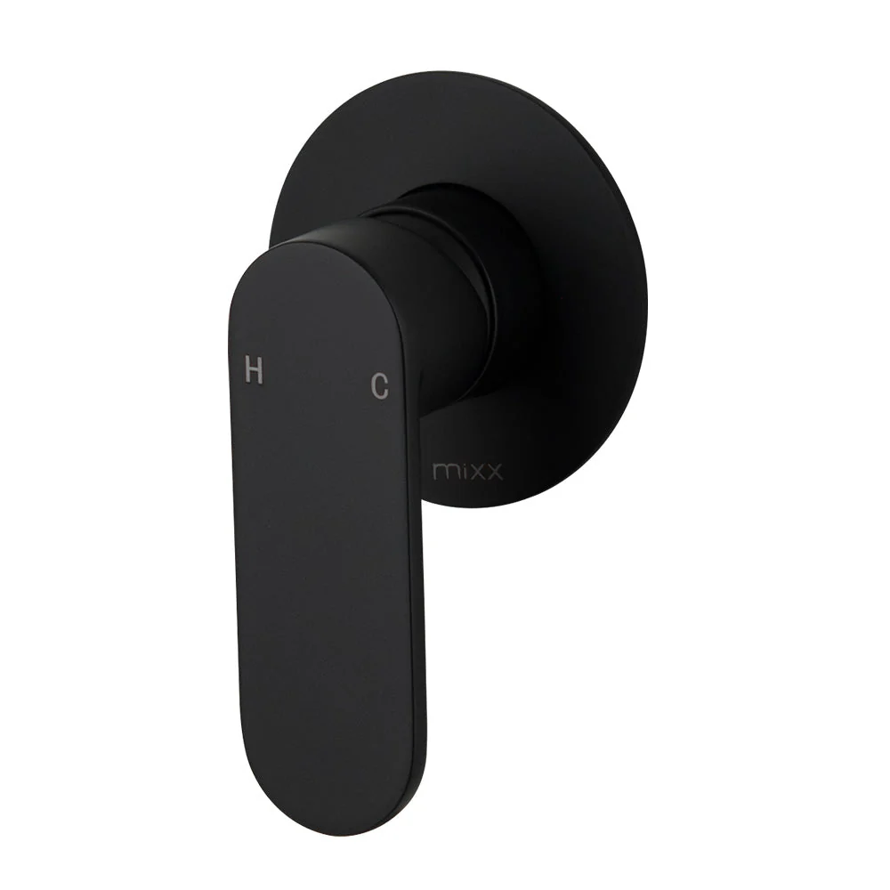 Mixx Saffron Shower Mixer Trim Kit (80mm Backplate) - Matt Black