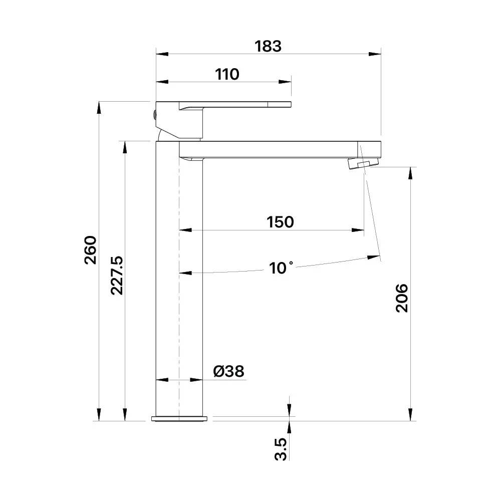 Mixx Saffron Tower Vessel Mixer - Chrome - Image 2