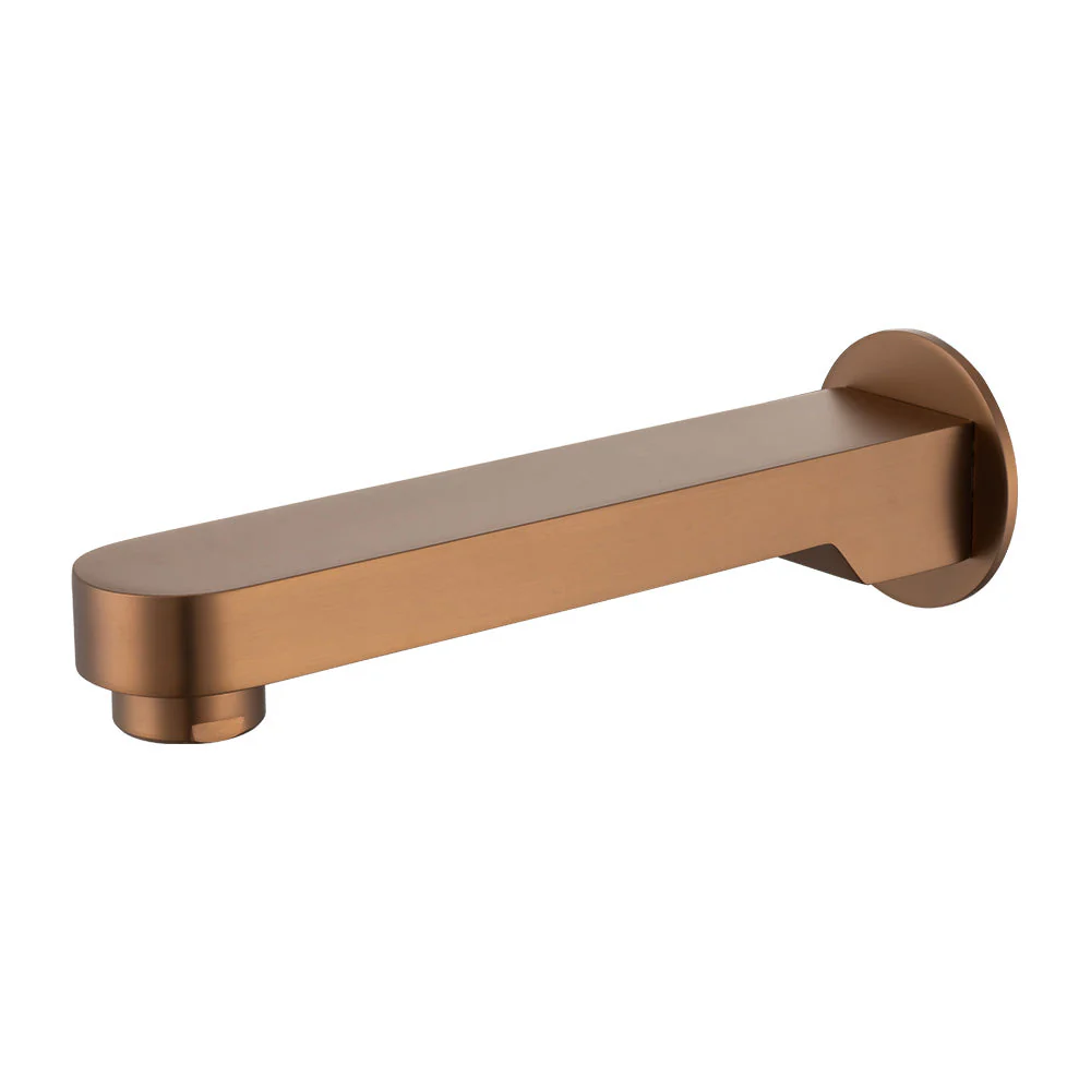 Mixx Saffron Wall Basin Spout 200mm - Brushed Bronze