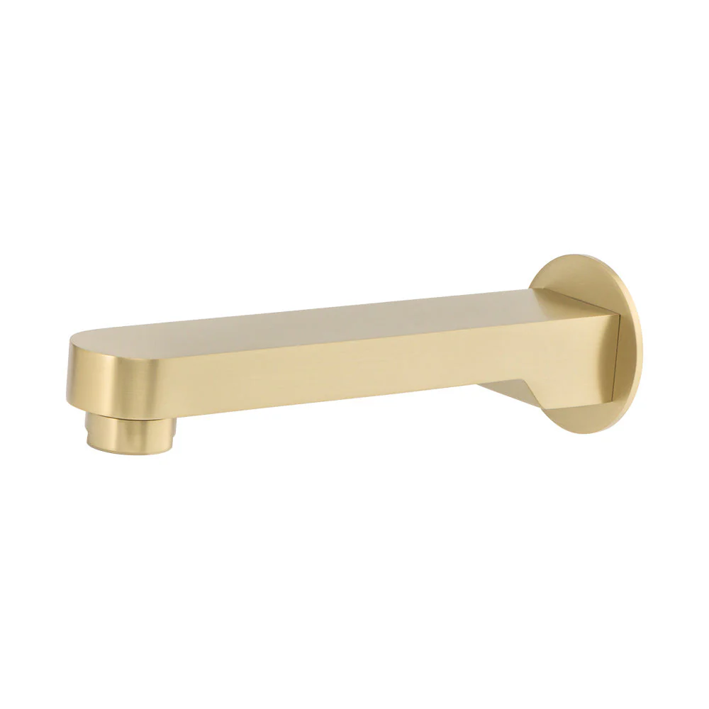 Mixx Saffron Wall Basin Spout 200mm - Brushed Gold