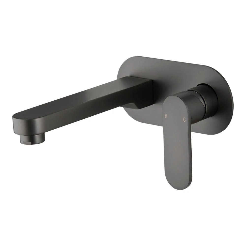 Mixx Saffron Wall Plate Mixer - Gun Metal