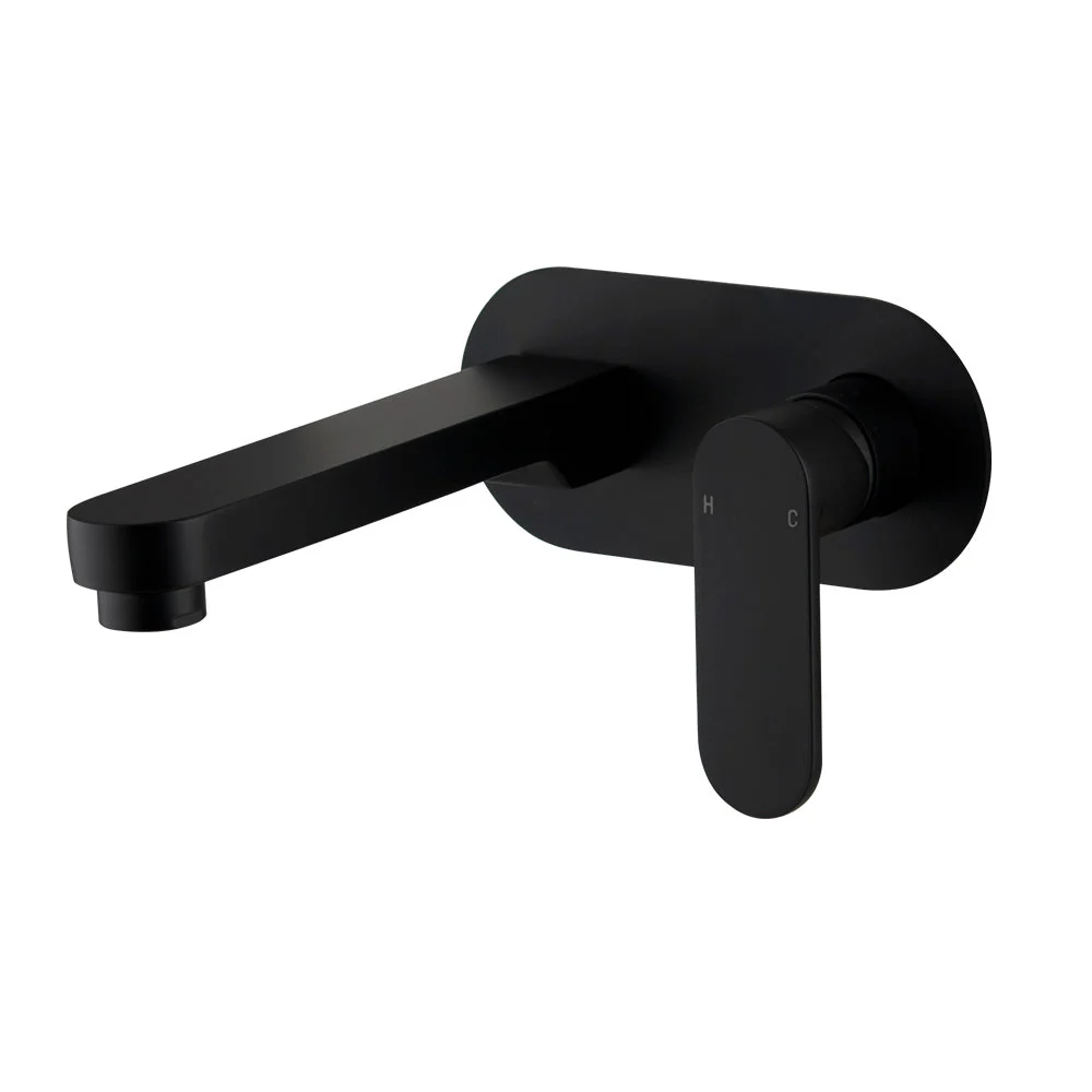 Mixx Saffron Wall Plate Mixer - Matt Black