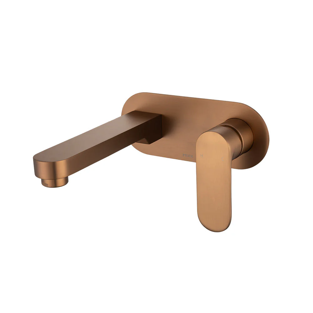 Mixx Saffron Wall Plate Mixer Trim Kit - Brushed Bronze