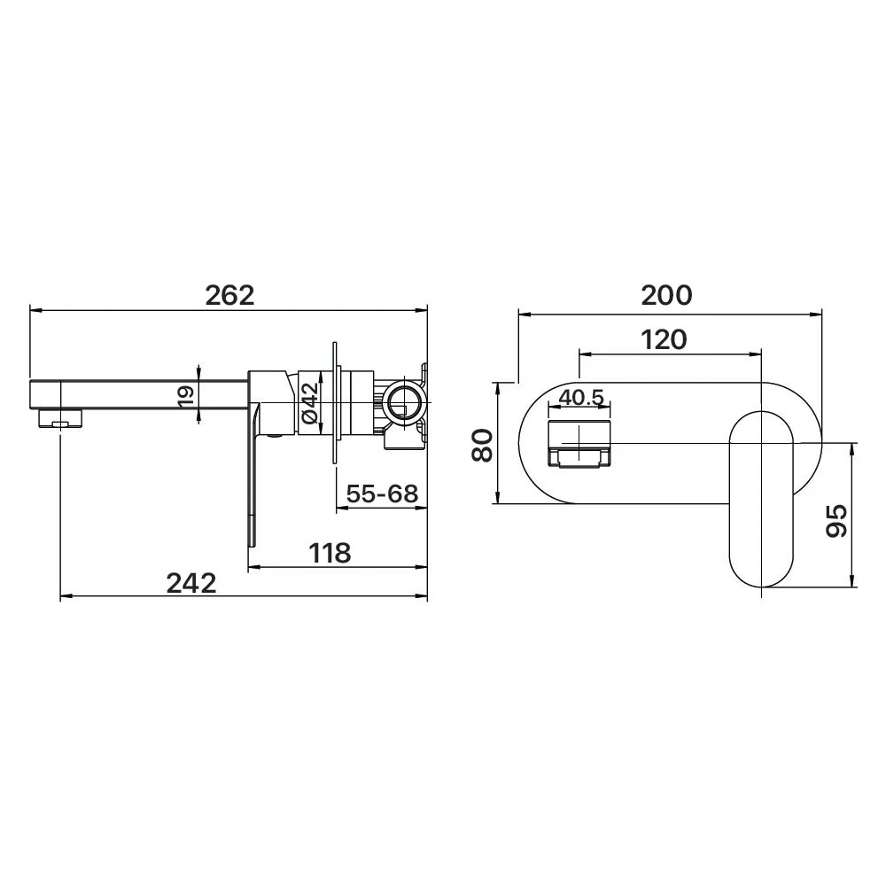 Mixx Saffron Wall Plate Mixer Trim Kit - Brushed Nickel - Image 2