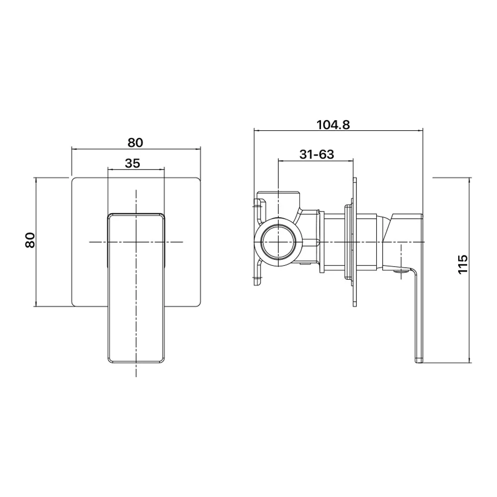 Mixx Sage Shower Mixer - Brushed Nickel - Image 2