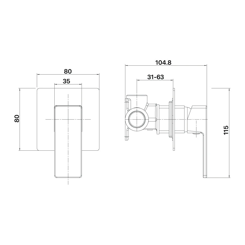 Mixx Sage Shower Mixer Trim Kit - Gun Metal - Image 2