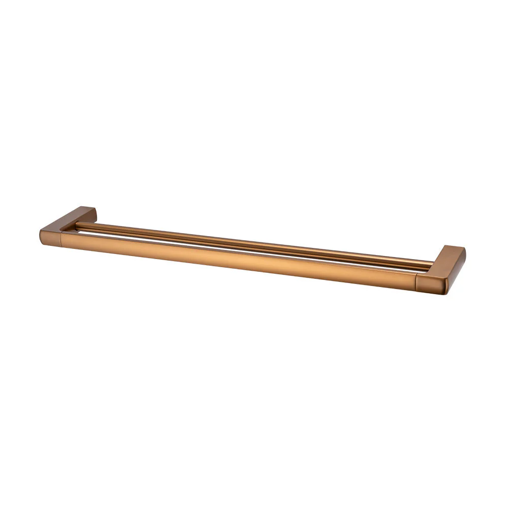 Mixx Sandalwood Double Towel Rail 600mm - Brushed Bronze