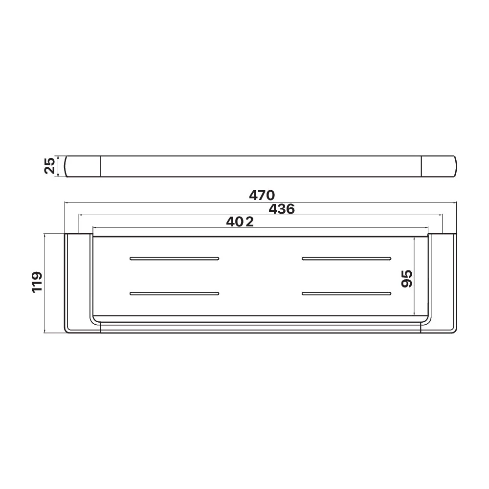 Mixx Sandalwood Shower Shelf - Chrome - Image 2