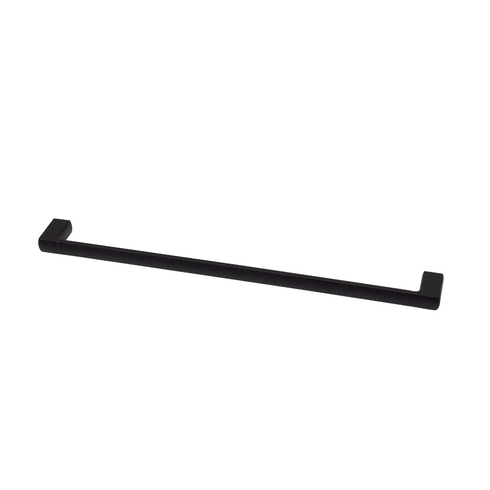 Mixx Sandalwood Single Towel Rail 600mm - Matt Black