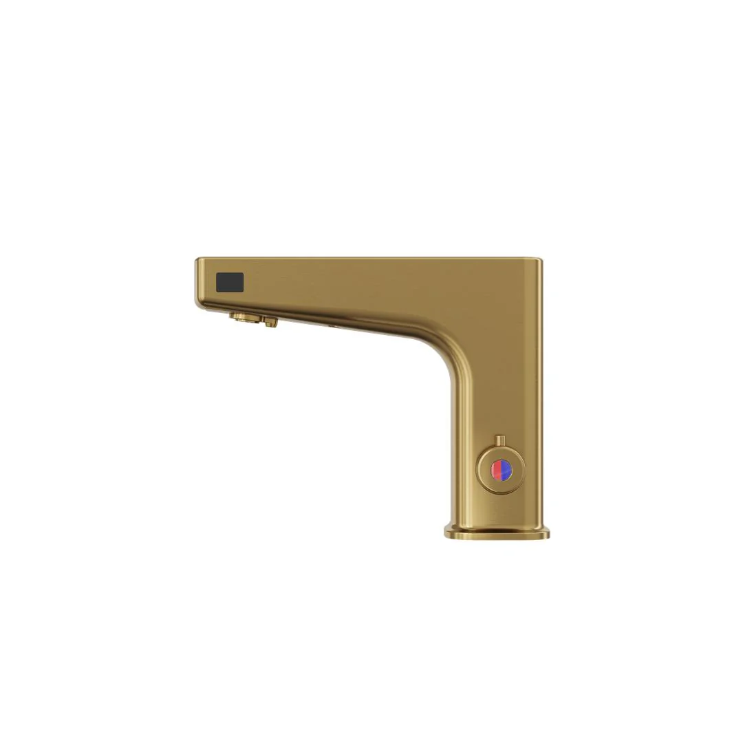 Linsol Sensomax Trio Wave Sensor Basin Mixer - Brushed Brass - Image 2