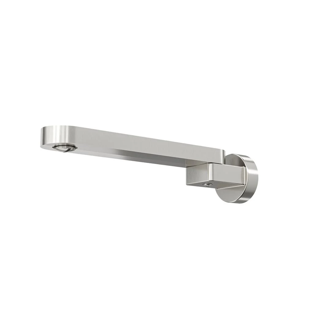 Linsol Shenay S2 Swivel Wall Bath Spout - Brushed Nickel