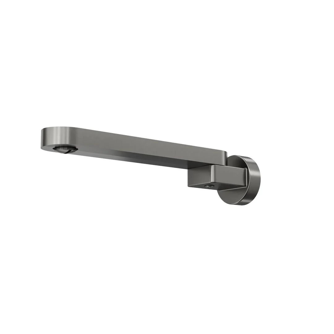 Linsol Shenay S2 Swivel Wall Bath Spout - Gunmetal