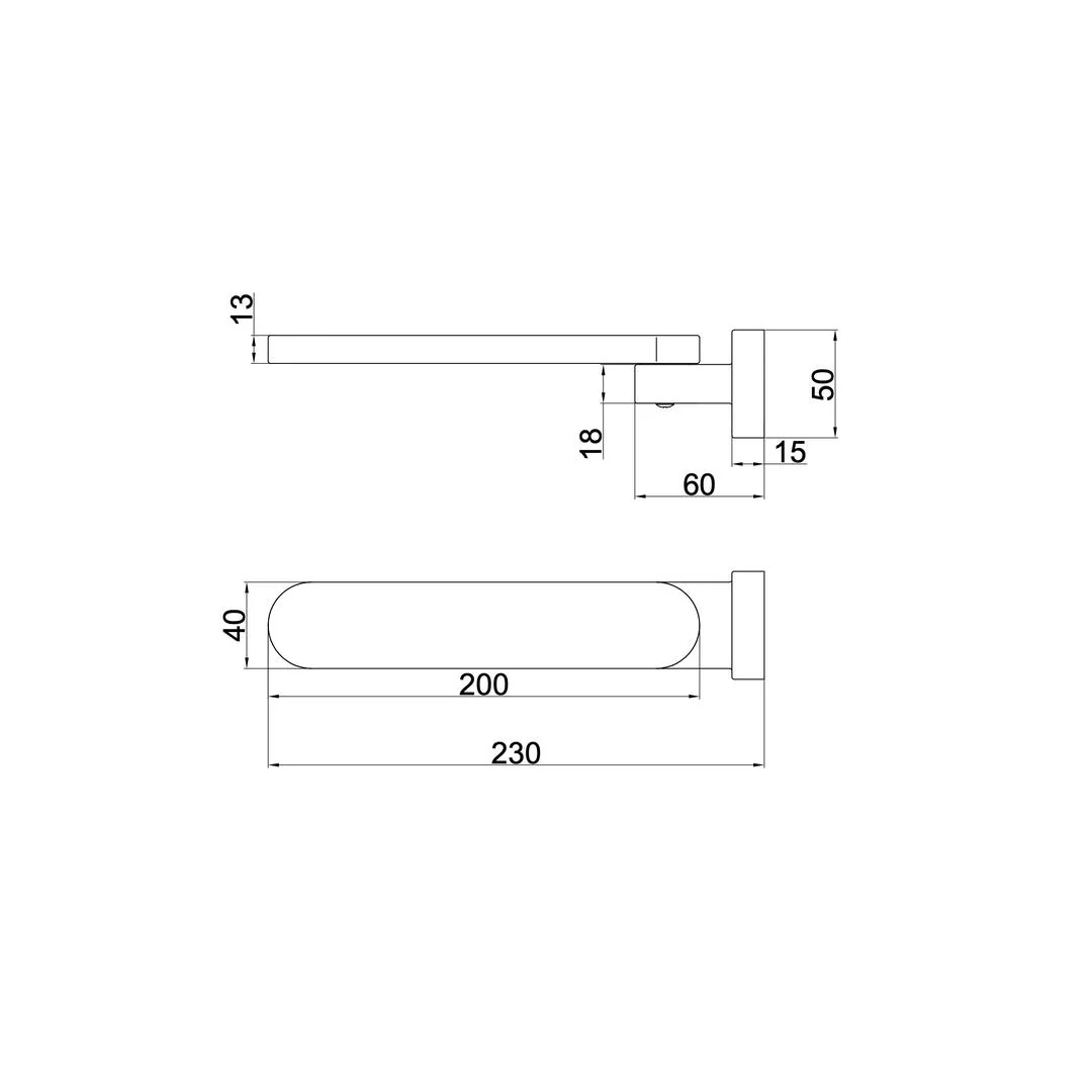 Linsol Shenay S2 Swivel Wall Bath Spout - Gunmetal - Image 3