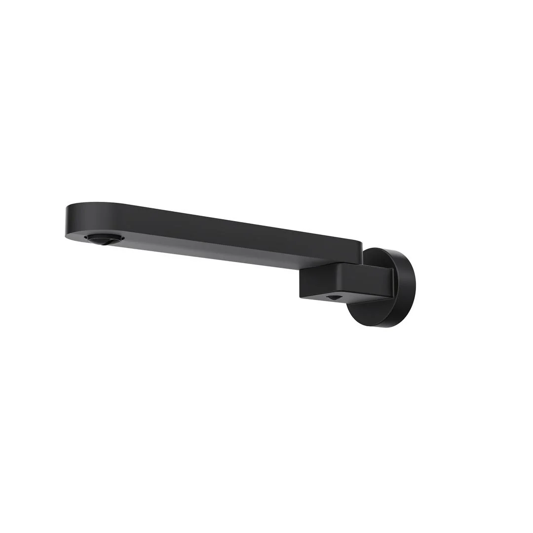 Linsol Shenay S2 Swivel Wall Bath Spout - Matte Black