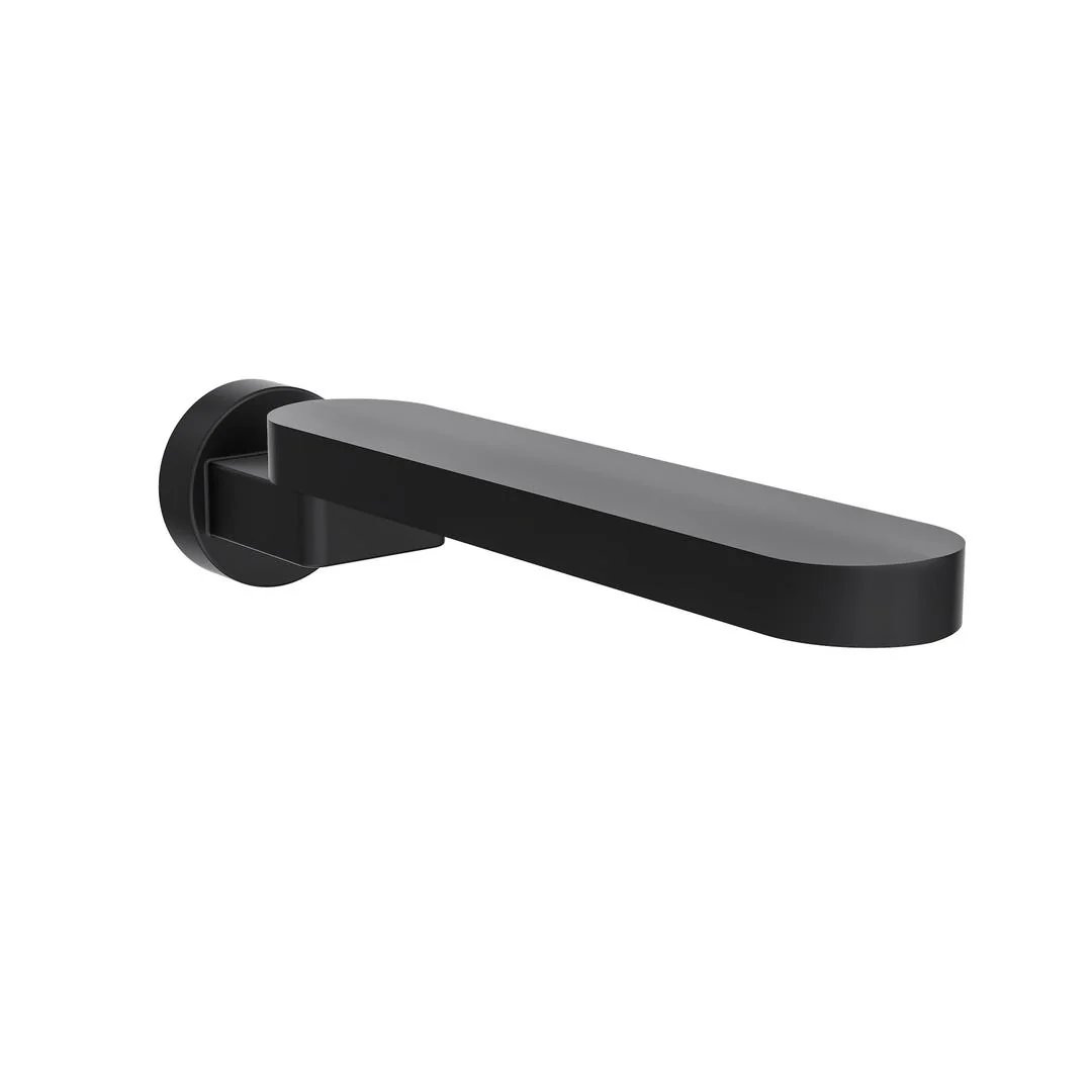 Linsol Shenay S2 Swivel Wall Bath Spout - Matte Black - Image 2