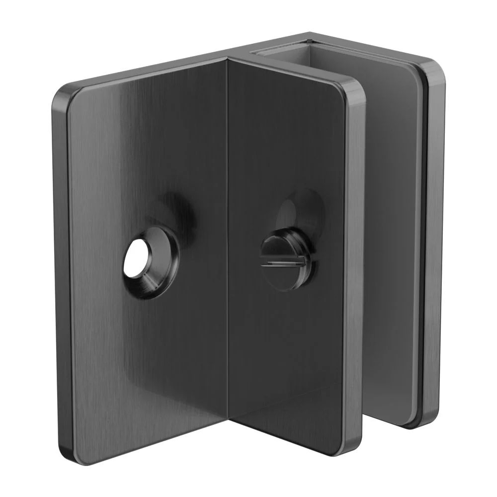 Nero Shower F Bracket 10mm Glass - Gun Metal